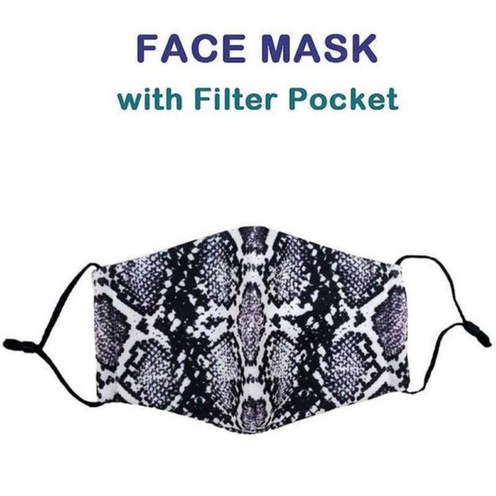 PACK OF 4 • Snake Print Mask